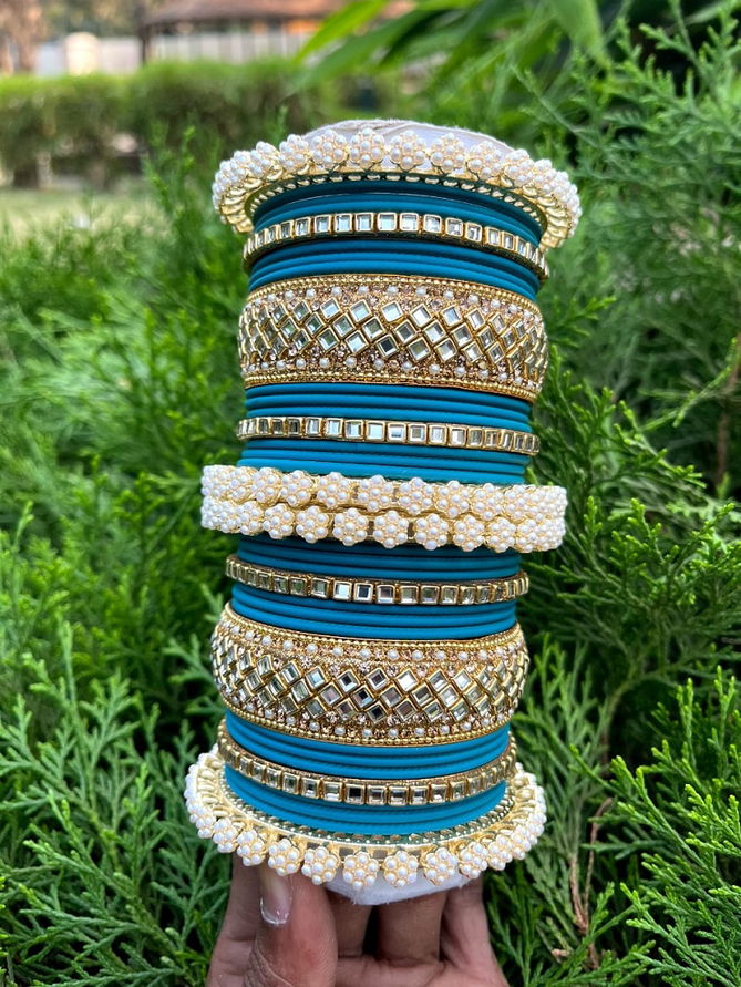 Designer Chudla Kada With Kundan Bangles Set 2 Wholesale Shop In Surat
